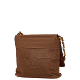 サルヴァトーレフェラガモ ヴァラ ショルダーバッグ ブラウン ゴールド キャンバス レディース Salvatore Ferragamo 【中古】